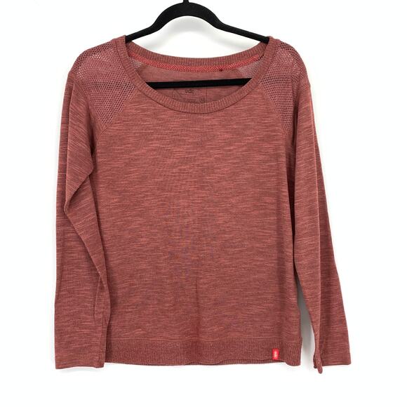 edc By Esprit Long Sleeve Pullover Sweater Womens Size Medium Red Striated - Picture 1 of 8